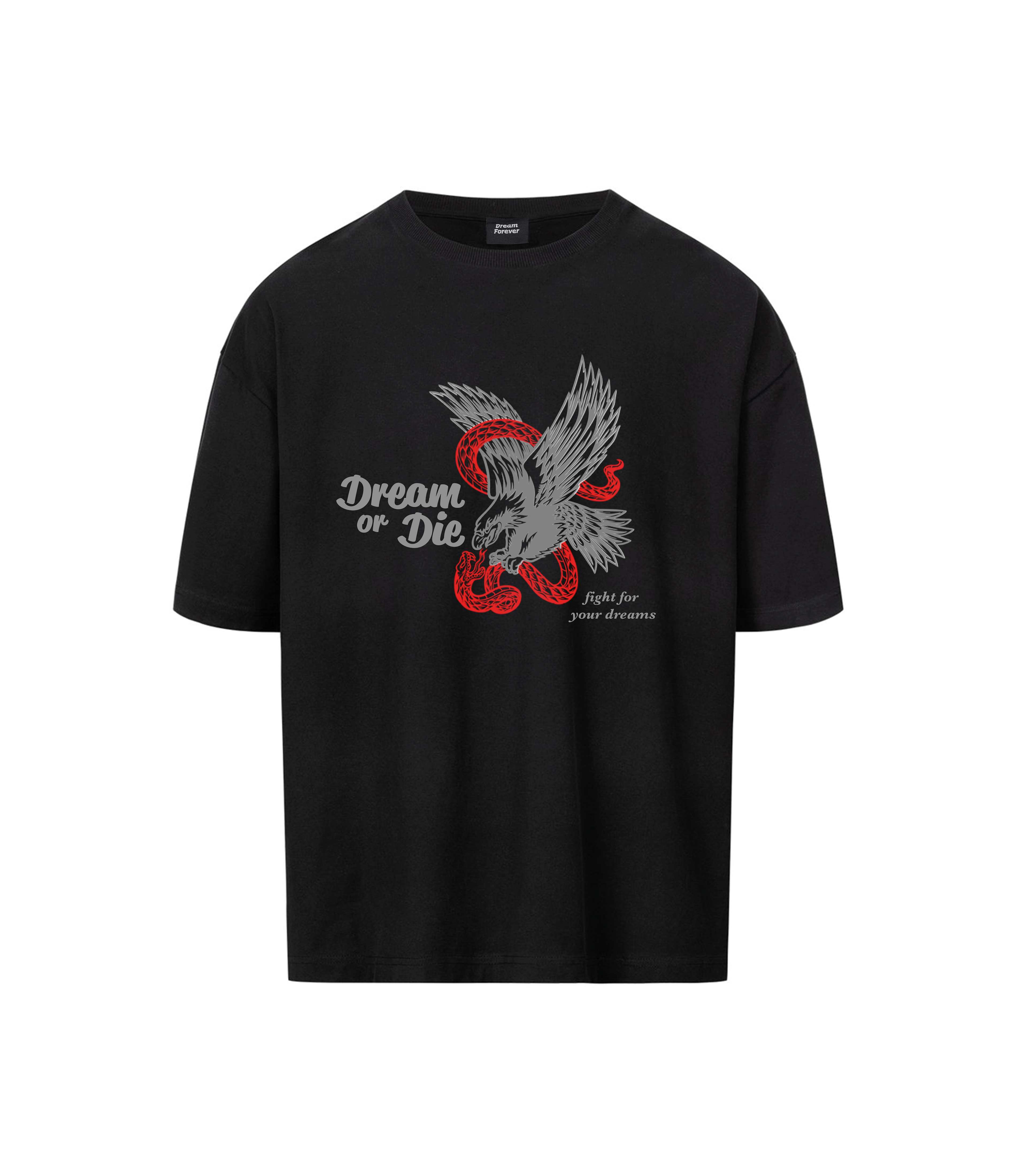 FIGHT TEE BLACK (250 GSM)