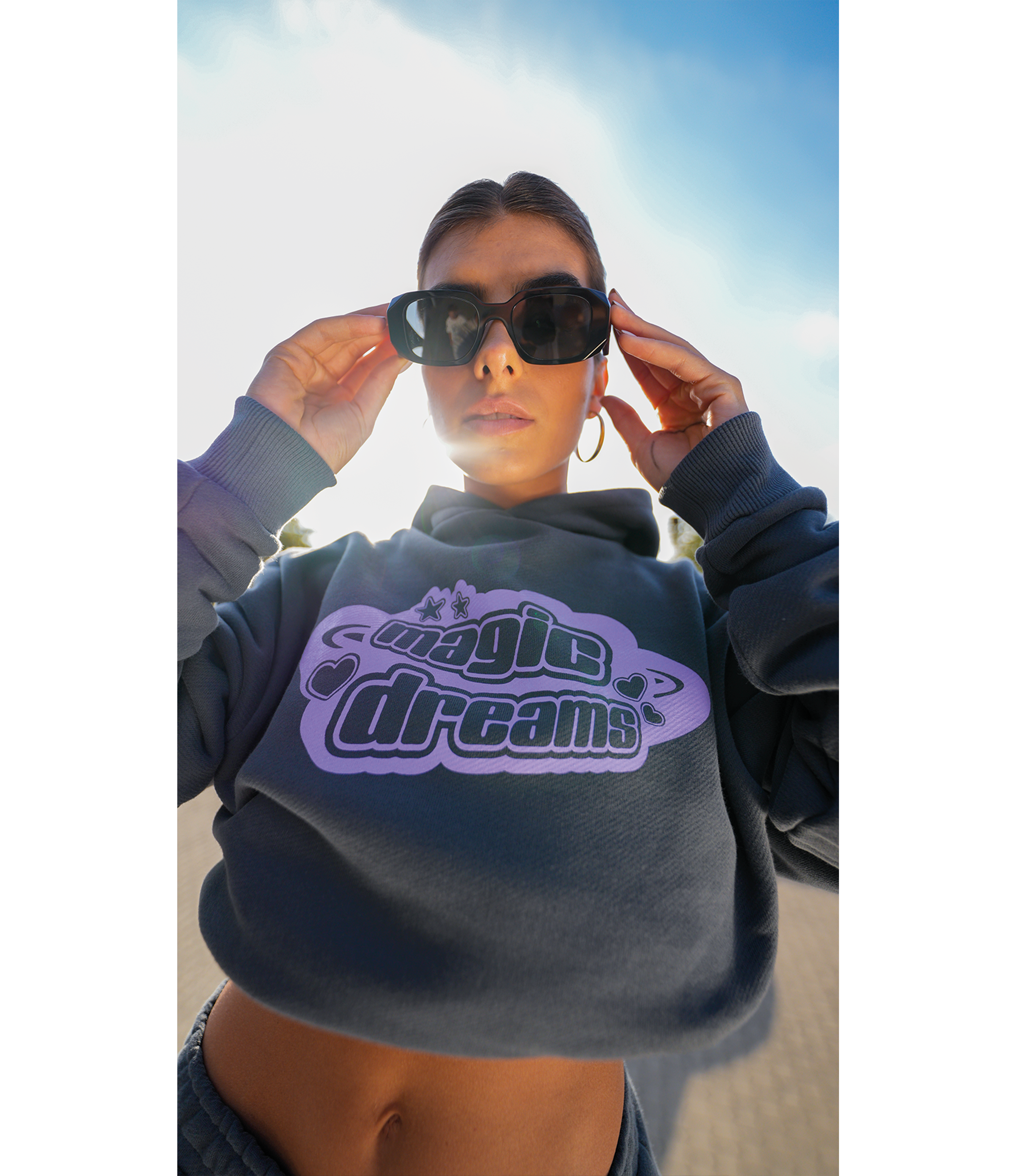 ILLUSION HOODIE STONE (430 GSM)