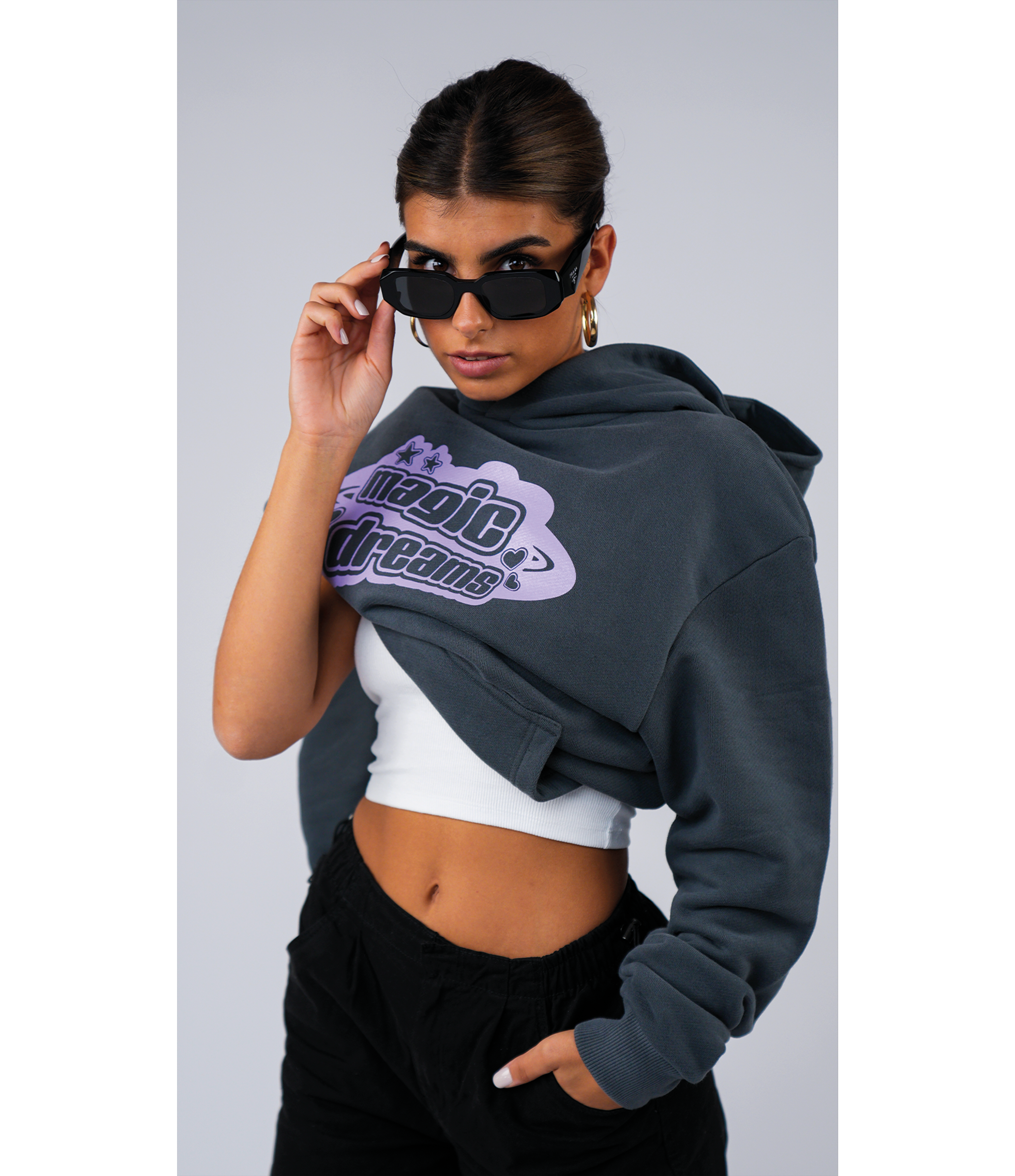 ILLUSION HOODIE STONE (430 GSM)