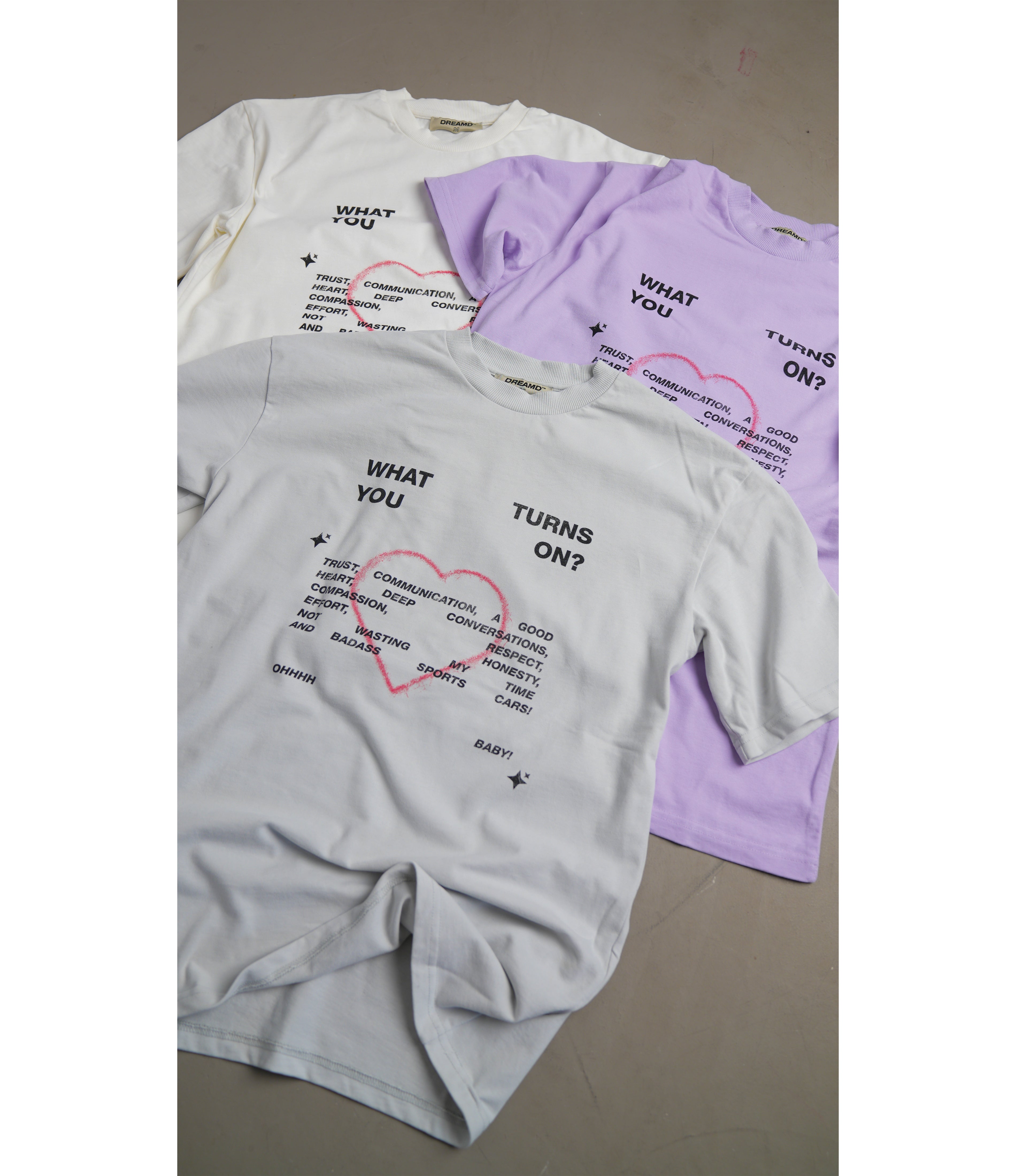 HEART TEE FLIEDER (350 GSM)