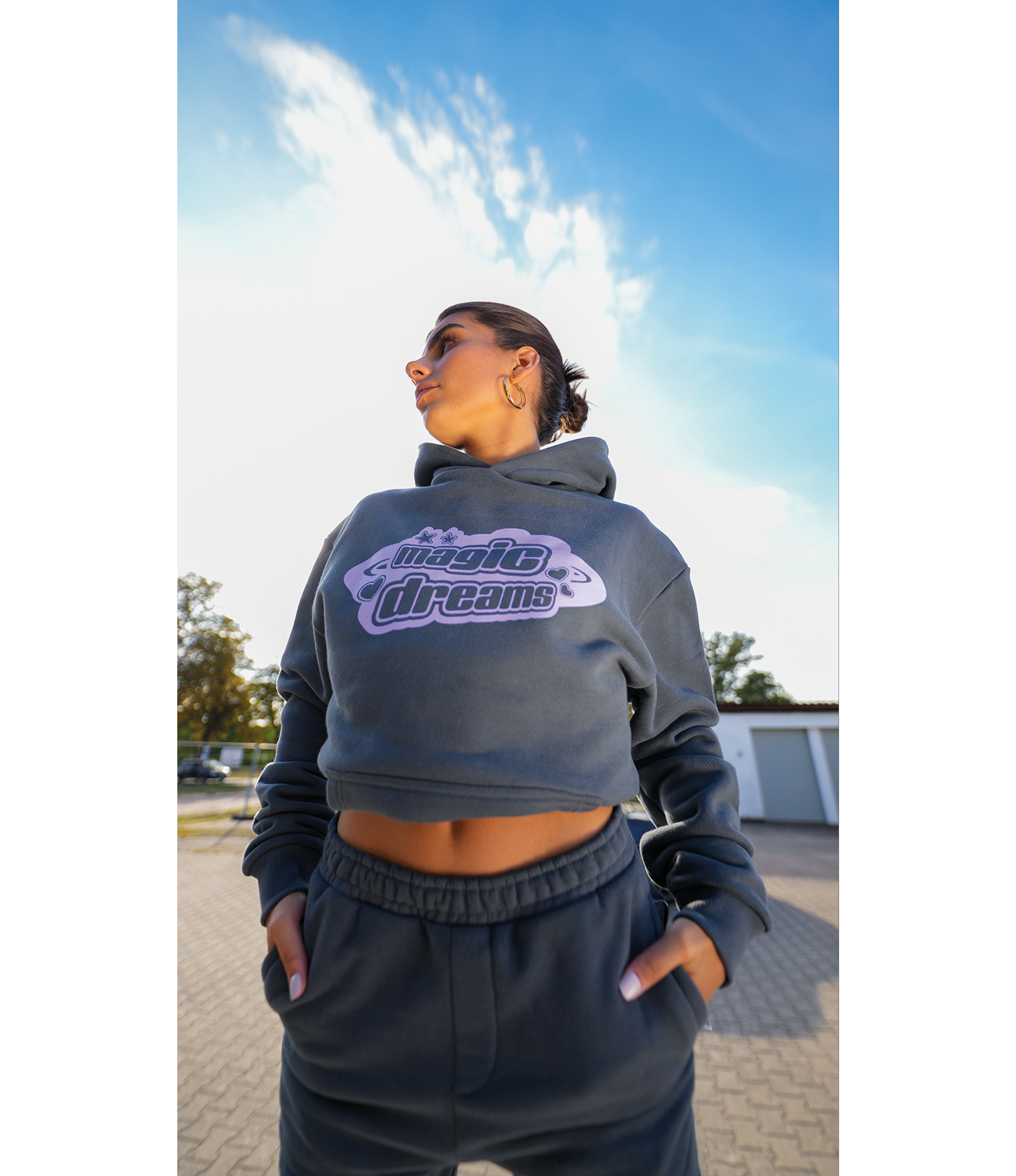 ILLUSION HOODIE STONE (430 GSM)