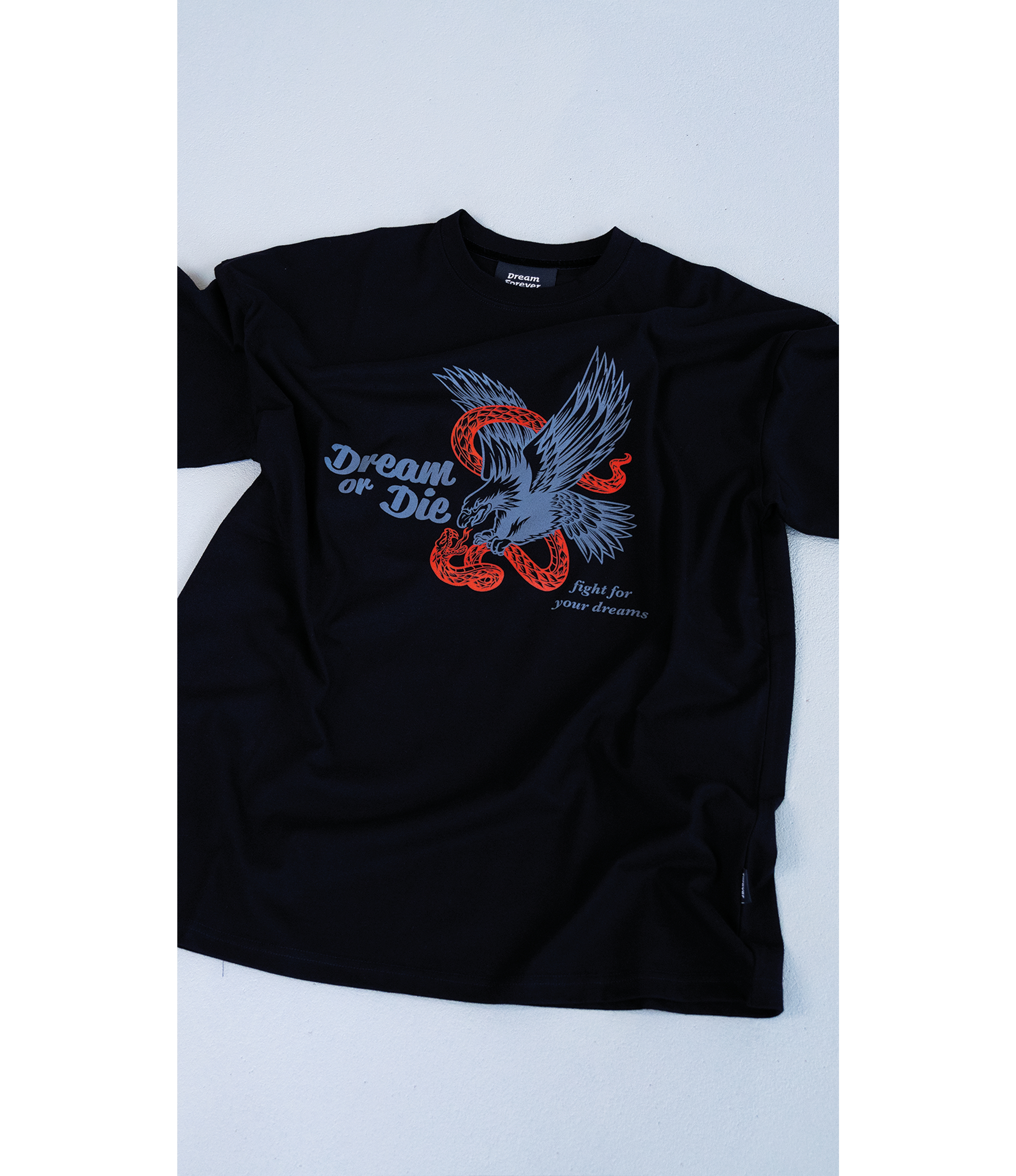 FIGHT TEE BLACK (250 GSM)