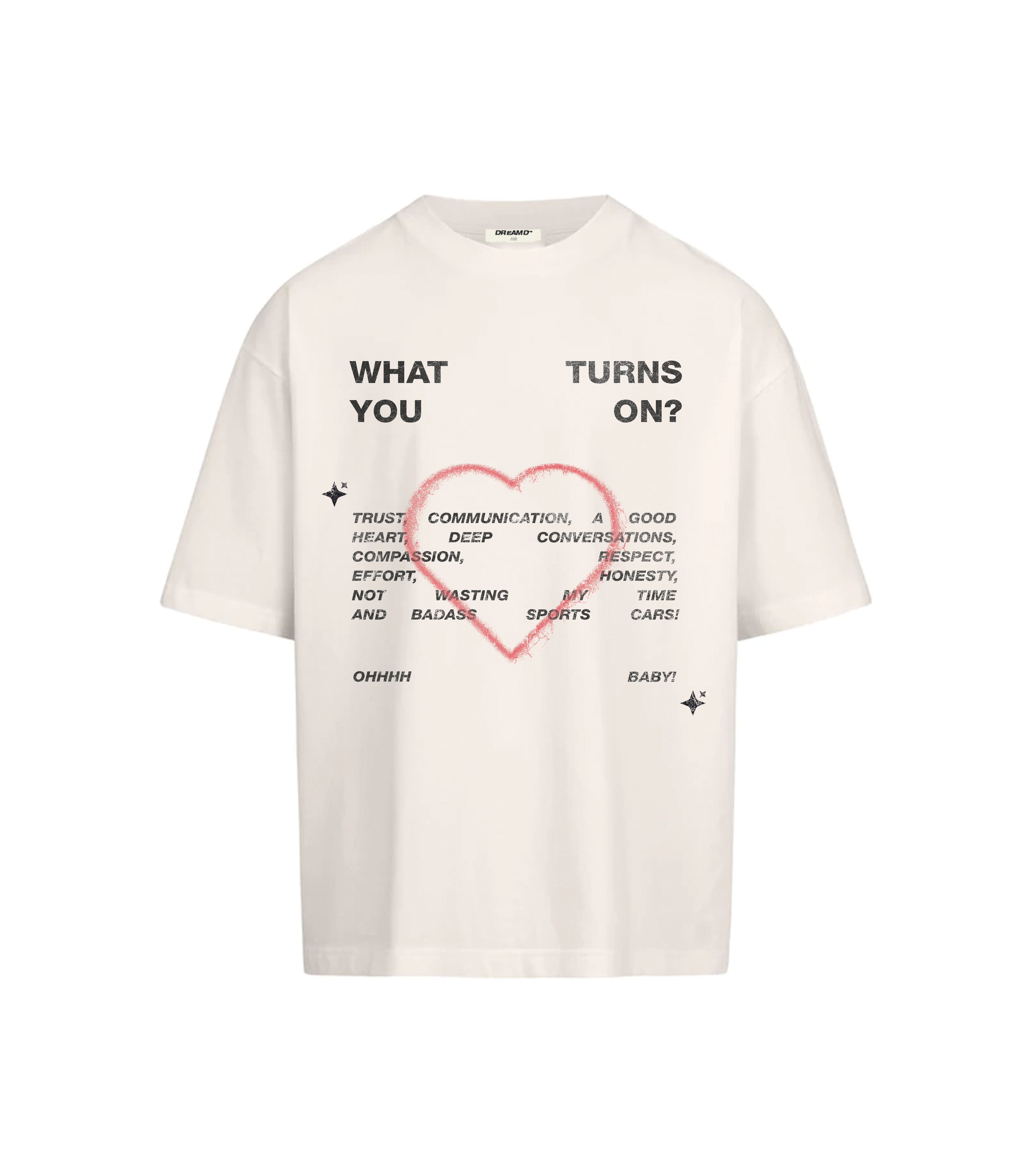 HEART TEE CREME (350 GSM)