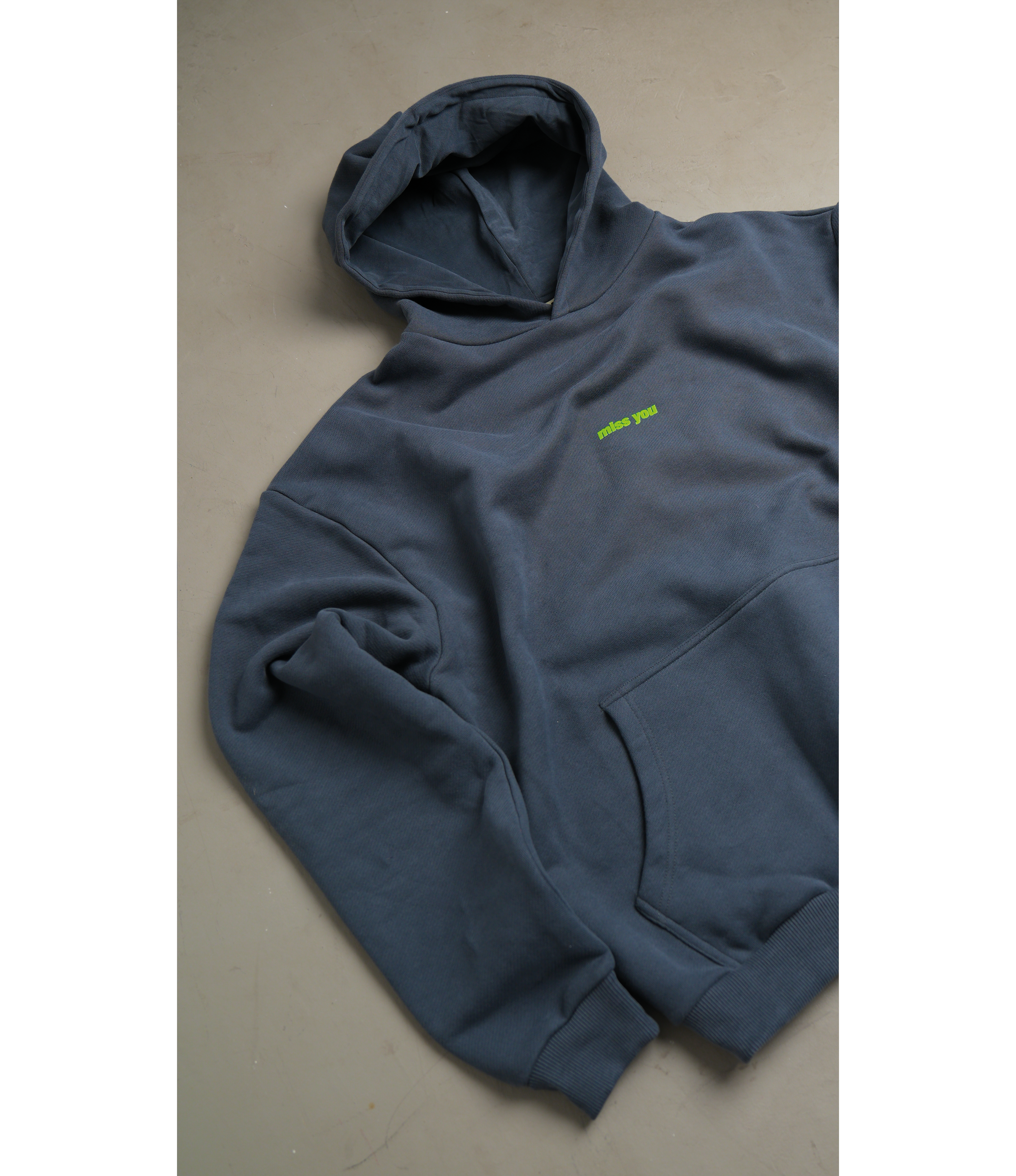 MISS YOU HOODIE STONE (430 GSM)