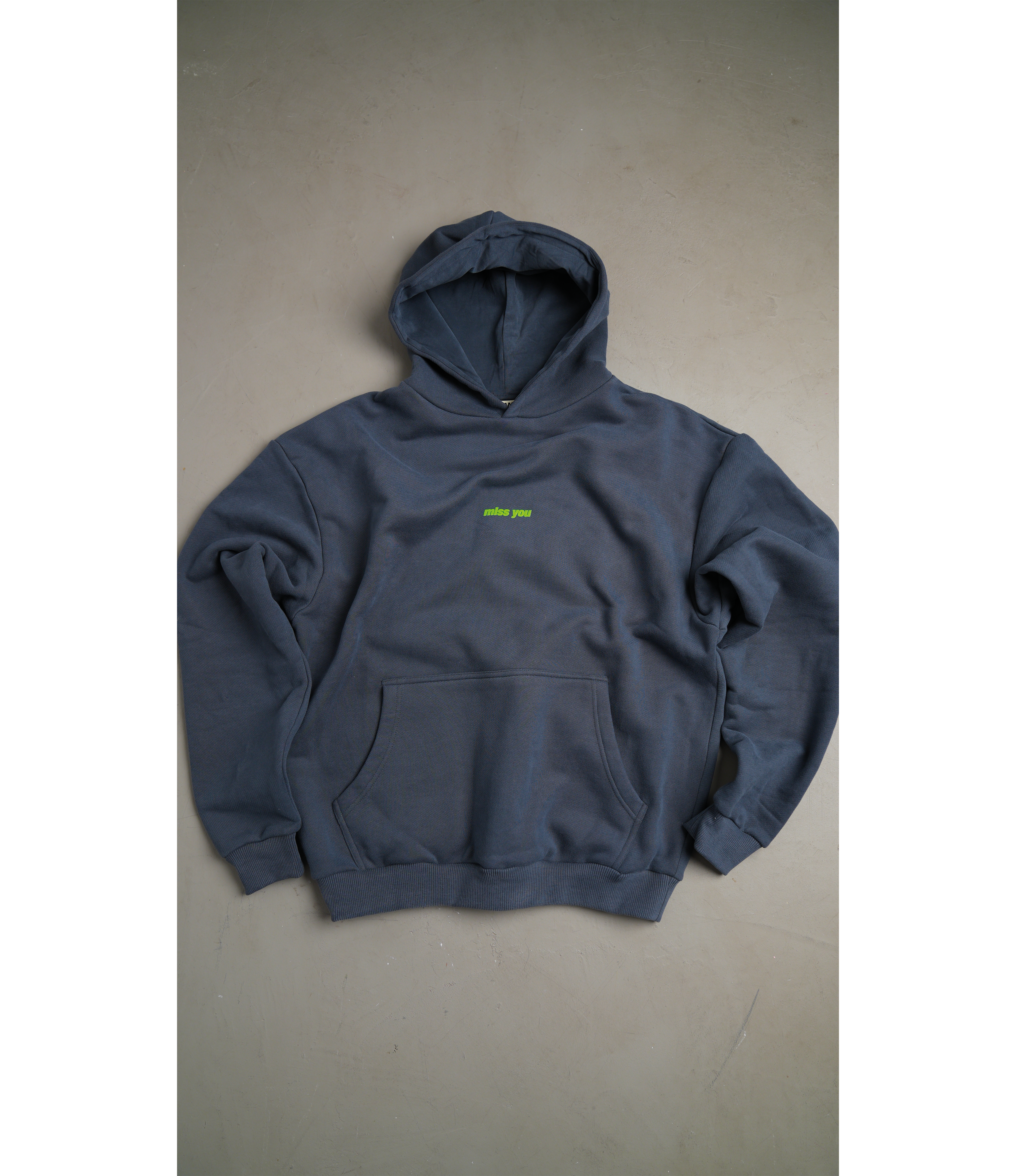 MISS YOU HOODIE STONE (430 GSM)