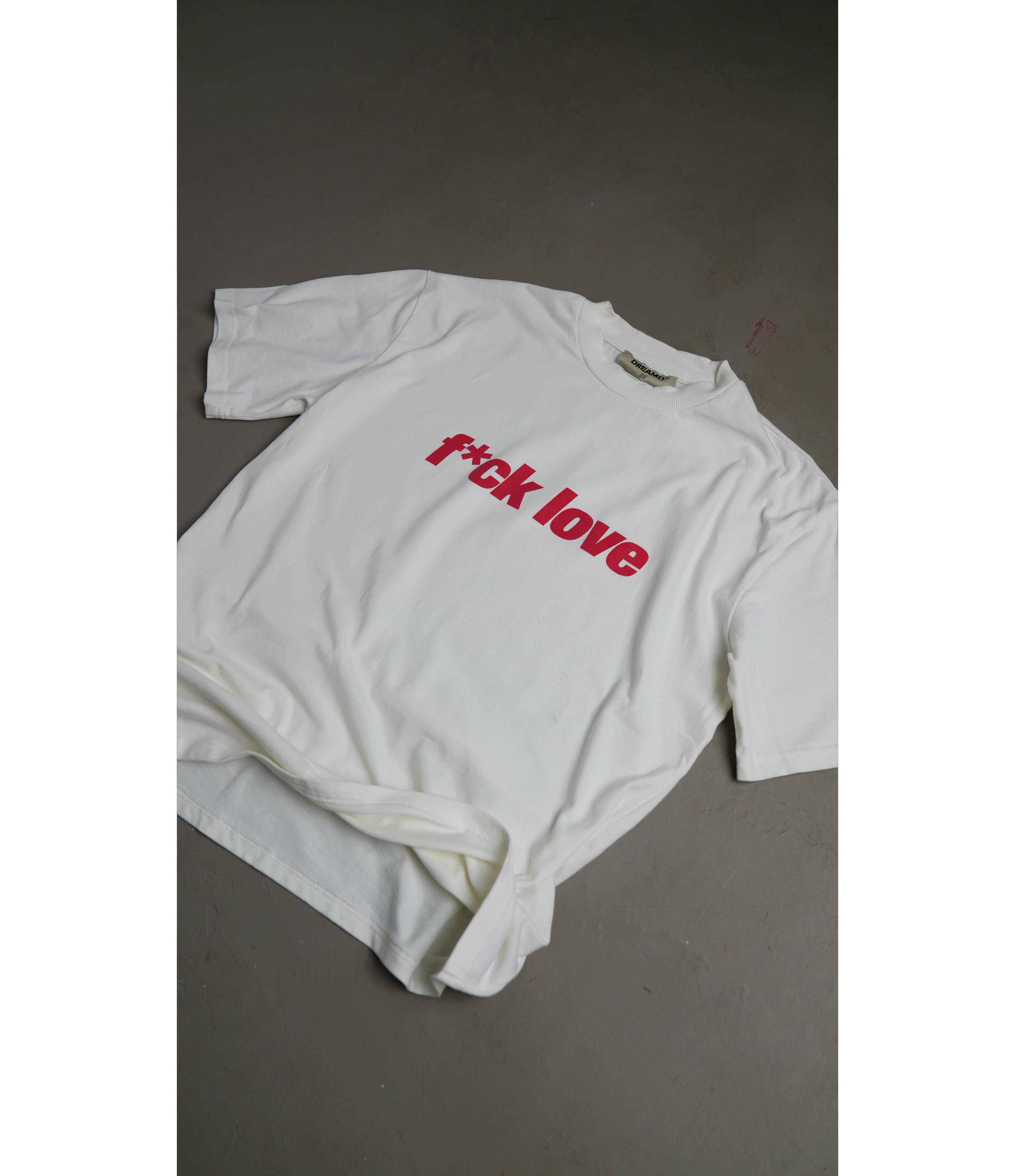 F*CK LOVE TEE CREME (350 GSM)